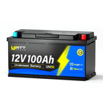 WattCycle 12V 100Ah Untersitz LiFePO4 Batterie mit Bluetooth