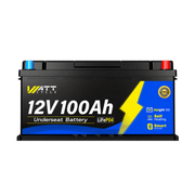 WattCycle 12V 100Ah Untersitz LiFePO4 Batterie mit Bluetooth und Heizung (DIN H8, L5)