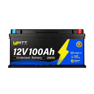 WattCycle 12V 100Ah Untersitz LiFePO4 Batterie mit Bluetooth und Heizung (DIN H8, L5)
