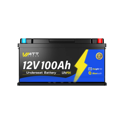 12V 100Ah Untersitz LiFePO4 Batterie mit Bluetooth (DIN H8, L5)
