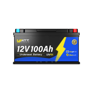 12V 100Ah Untersitz LiFePO4 Batterie mit Bluetooth (DIN H8, L5)