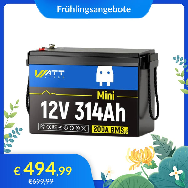 WattCycle 12V 314Ah Mini Lithium Batterie im Frühlingsangebot