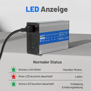 WattCycle 12V 40A LiFePO4 Batterie Ladegerät mit LED-Anzeige & Statusanzeige