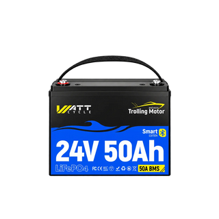 WattCycle 24V 50Ah LiFePO4 Batterie mit Bluetooth