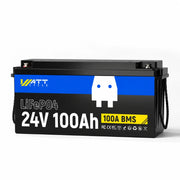 WattCycle 24V​ LiFePO4 Solarbatterie 100Ah, LiFePO4 für Solar, Wohnmobile & Marine