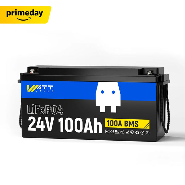 WattCycle 24V​ LiFePO4 Solarbatterie 100Ah im Prime Big Deal Days Angebot