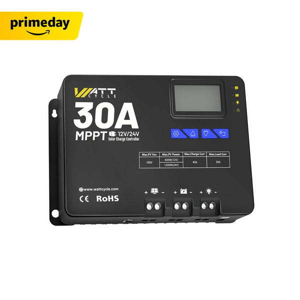 WattCycle 30A Solarladeregler MPPT 12V24V Solarregler im Prime Big Deal Days Angebot