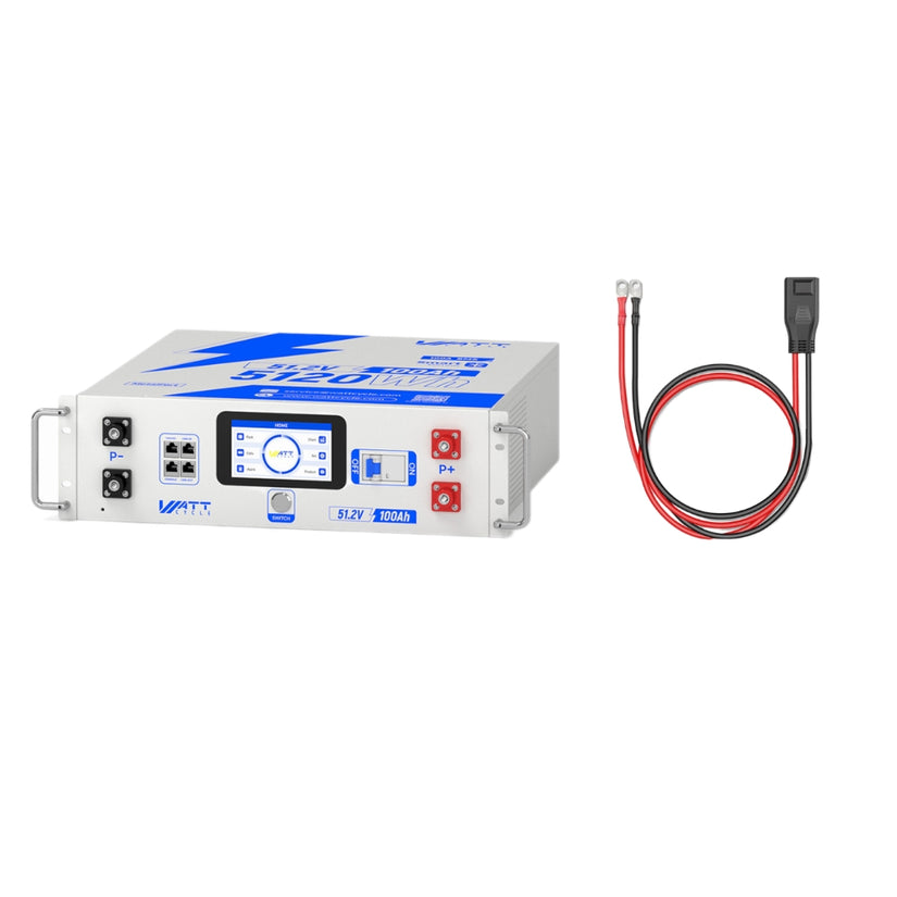 WattCycle 48V 100Ah LiFePO4 5kWh Rack Batterieset