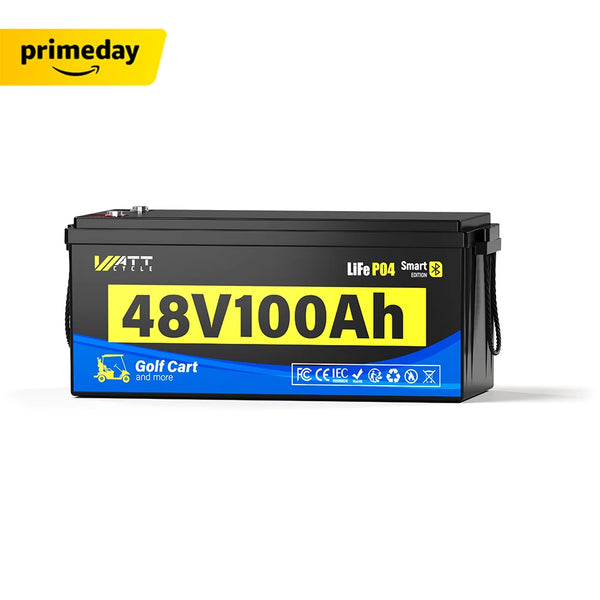 WattCycle 48V 100Ah LiFePO4 Antriebsbatterie für Golf-Cart im Prime Big Deal Days Angebot