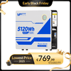 WattCycle 51,2V 100Ah 5kWh Wandmontage LiFePO4 Solarbatterie für PV im Black Friday Vorverkaufsangebot