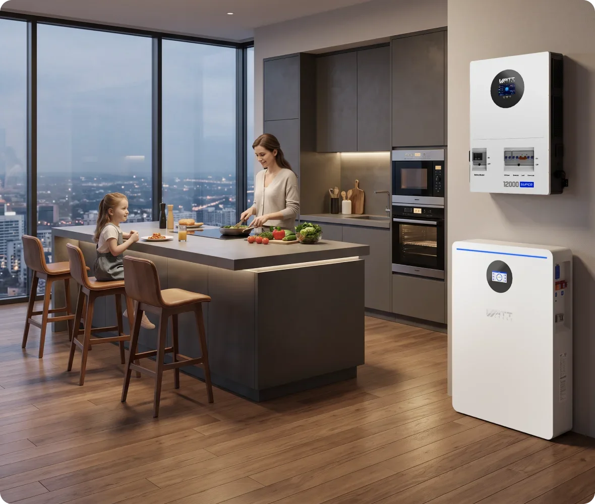 WattCycle Heimspeicher mit Wechselrichter und Batteriespeicher für eine zuverlässige Energieversorgung im modernen Zuhause