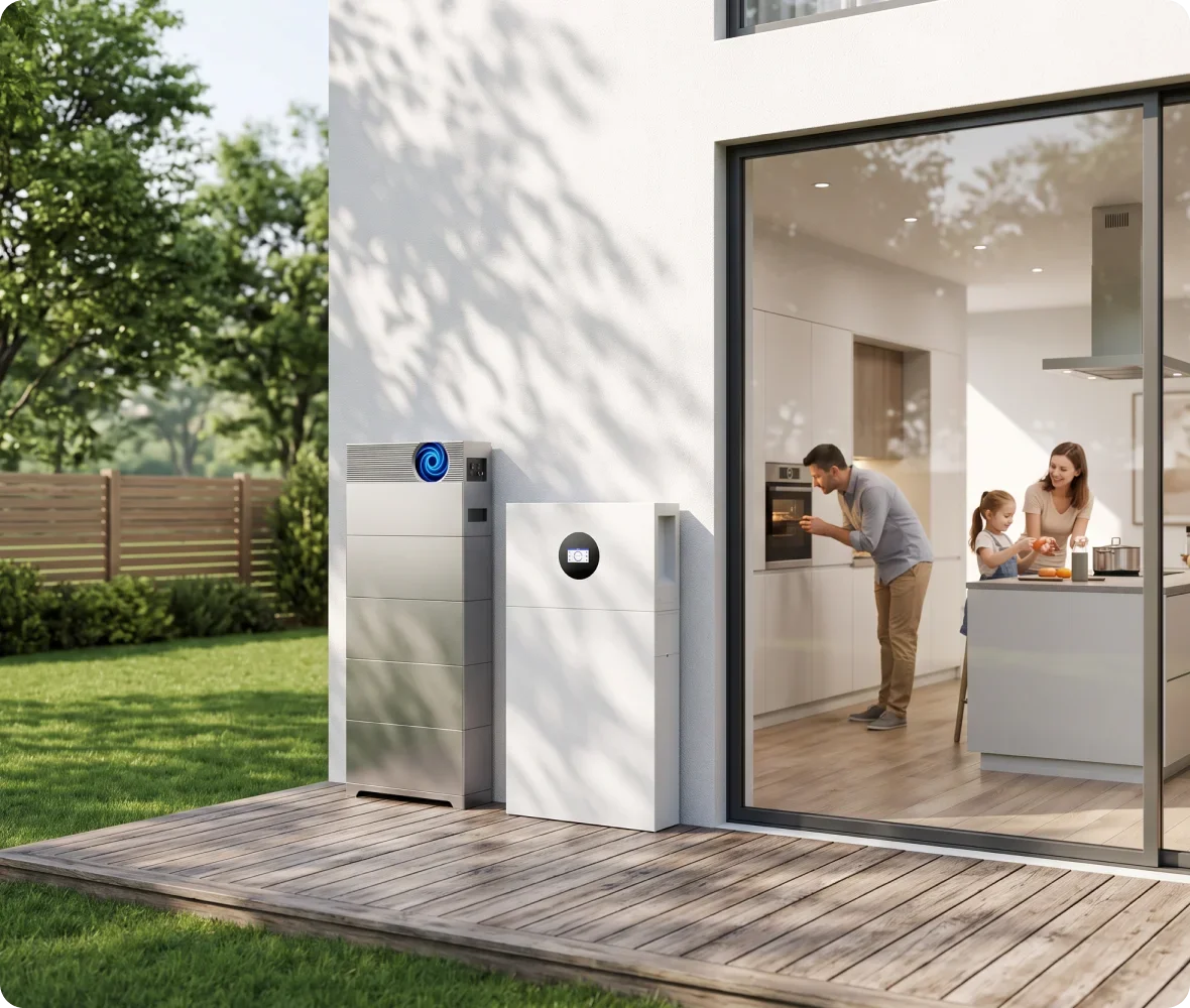 WattCycle Heimspeicher mit moderner Energiespeicherlösung für die zuverlässige Stromversorgung eines Einfamilienhauses