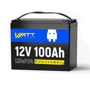 WattCycle LiFePO4 12V 100Ah Batterie, Beste Solarbatterie 12V