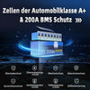 WattCycle LiFePO4 12V 200Ah​ Deep Cycle Batterie mit Automobilkalsse A+ LiFePO4 Zellen und 200A BMS
