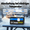 WattCycle LiFePO4 12V 200Ah​ Deep Cycle Batterie mit Tieftemperaturschutz