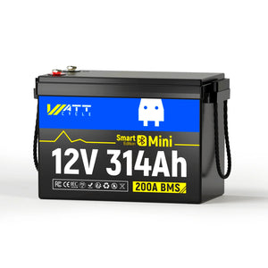 WattCycle 12V 314Ah Mini LiFePO4 Batterie mit Bluetooth (Smart-Bluetooth-Version)
