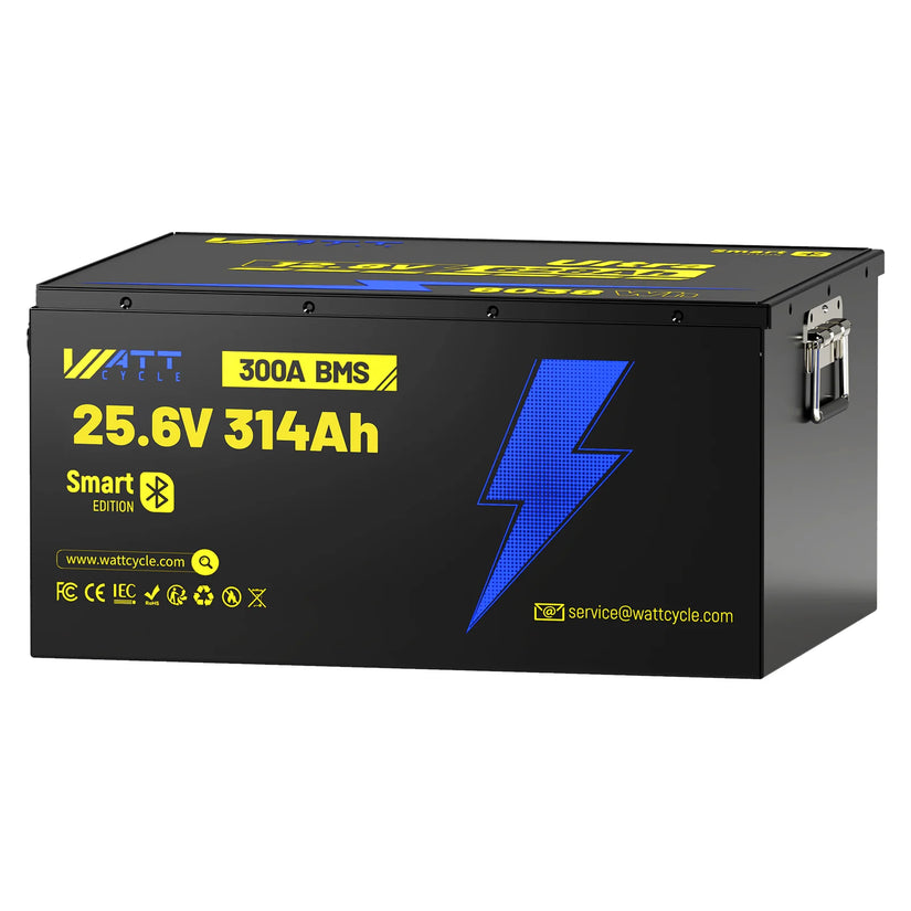 WattCycle LiFePO4 12V 628Ah Ultra Lithium Batterie mit hoher Kapazität & Bluetooth Überwachung