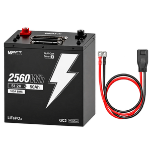 WattCycle LiFePO4 48V 50Ah LiFePO4 Batteriespeicher mit PPS-Verbindungskabel