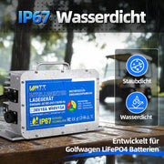 WattCycle LiFePO4 Batterieladegerät 48V 15A mit IP67 Schutz gegen Staub und Wasser