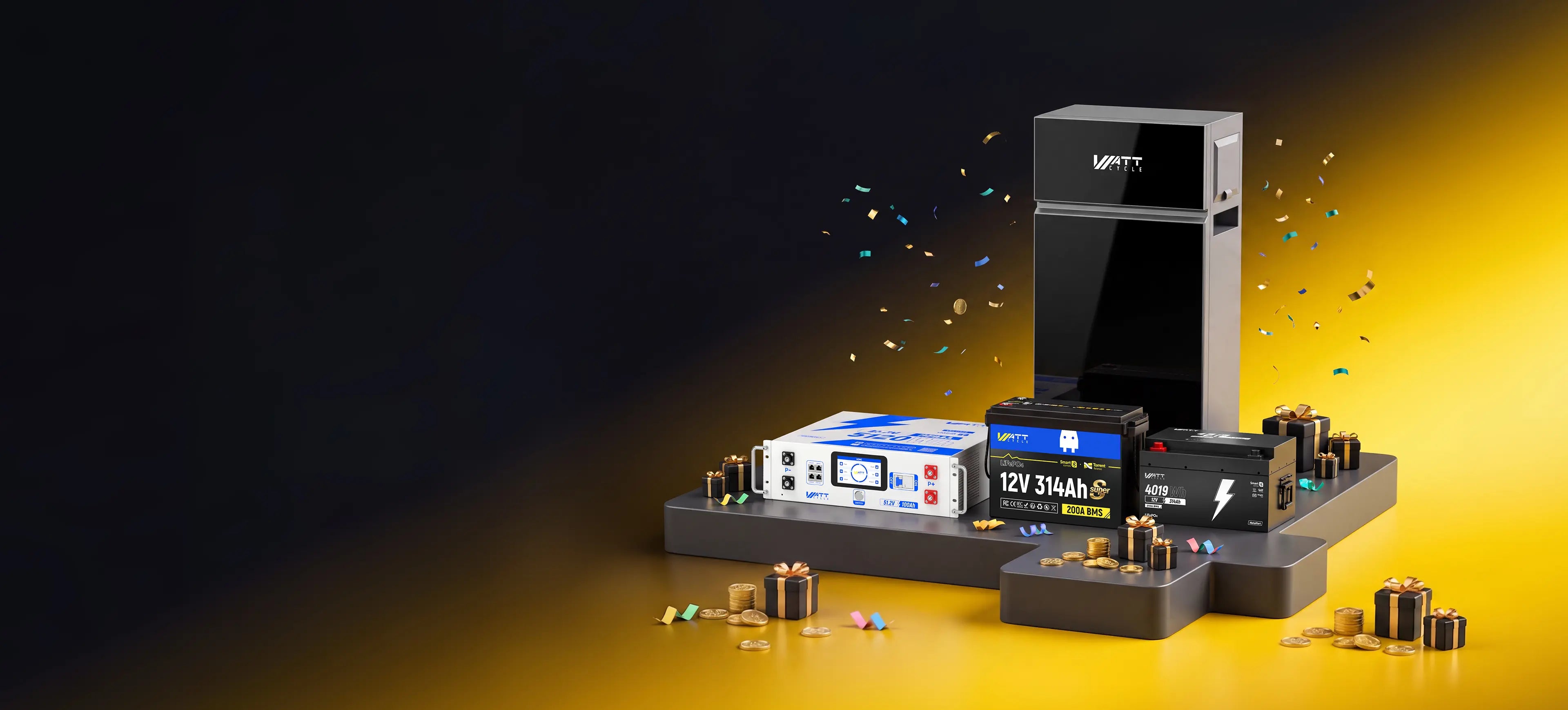 WattCycle Markentag, günstige Angebote von LiFePO4 Batterien für Wohnmobile, Solaranlage, Heimspeicher, Marine